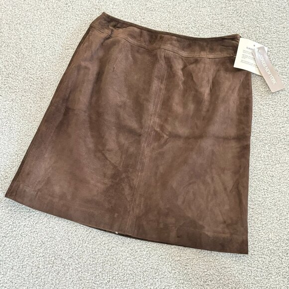 - Jones New York Brown 100% Lamb Suede Very Soft Leather Fall NWT Sz 6 - 1C2212 - Picture 1 of 4